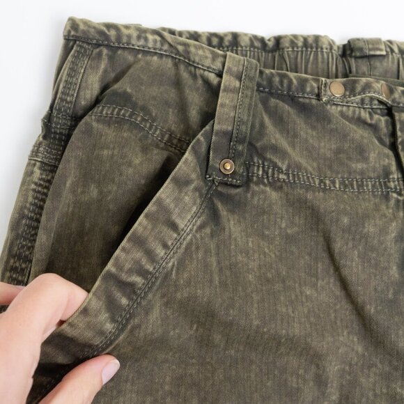 Free People We The Free Can't Compare Slouch Pants Green - Picture 6 of 14